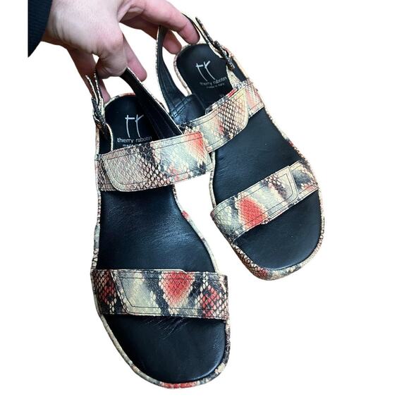 Thierry Rabotin Uno Python Snake Sandals Sz. 39 (US 8.5) - Picture 1 of 13